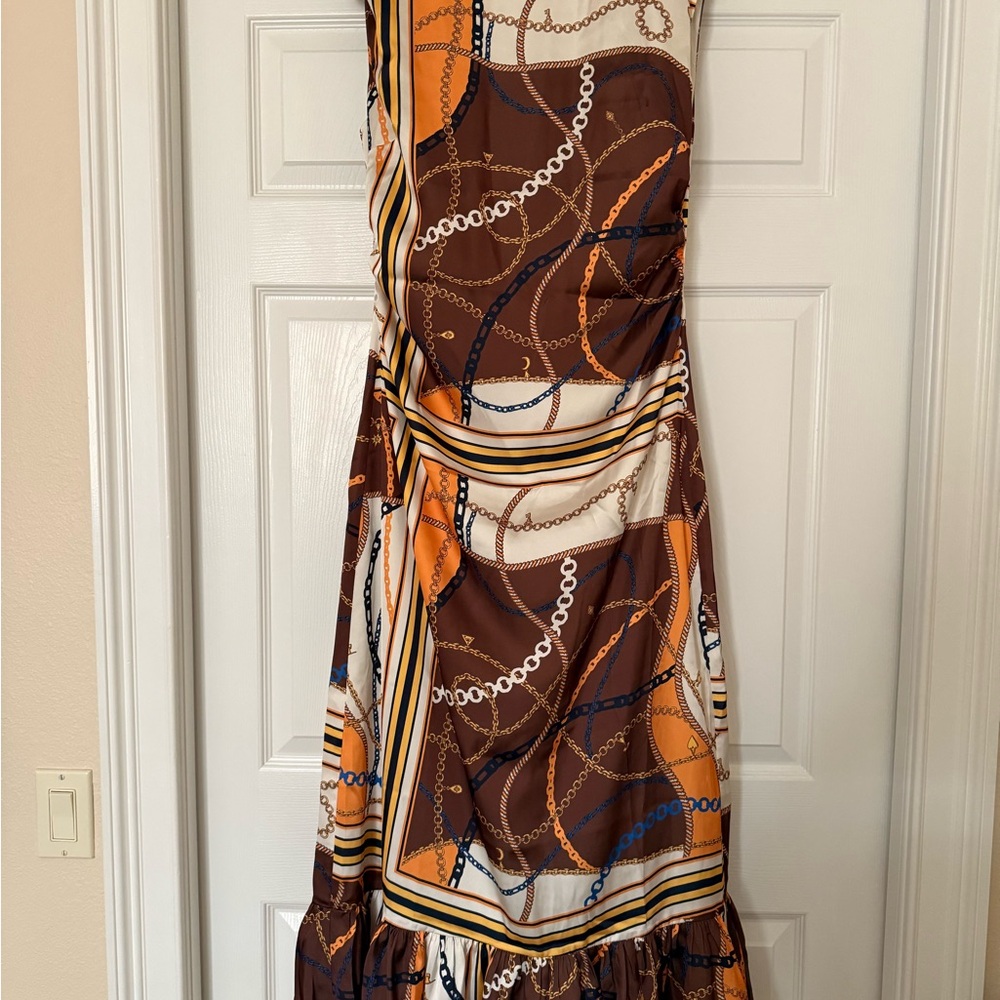 Alden Altair NWT Estelle Dress in Brown and Orange